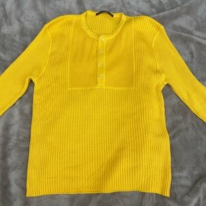 Alessandro Dell’ Acqua Yellow Ribbed Long Sleeve